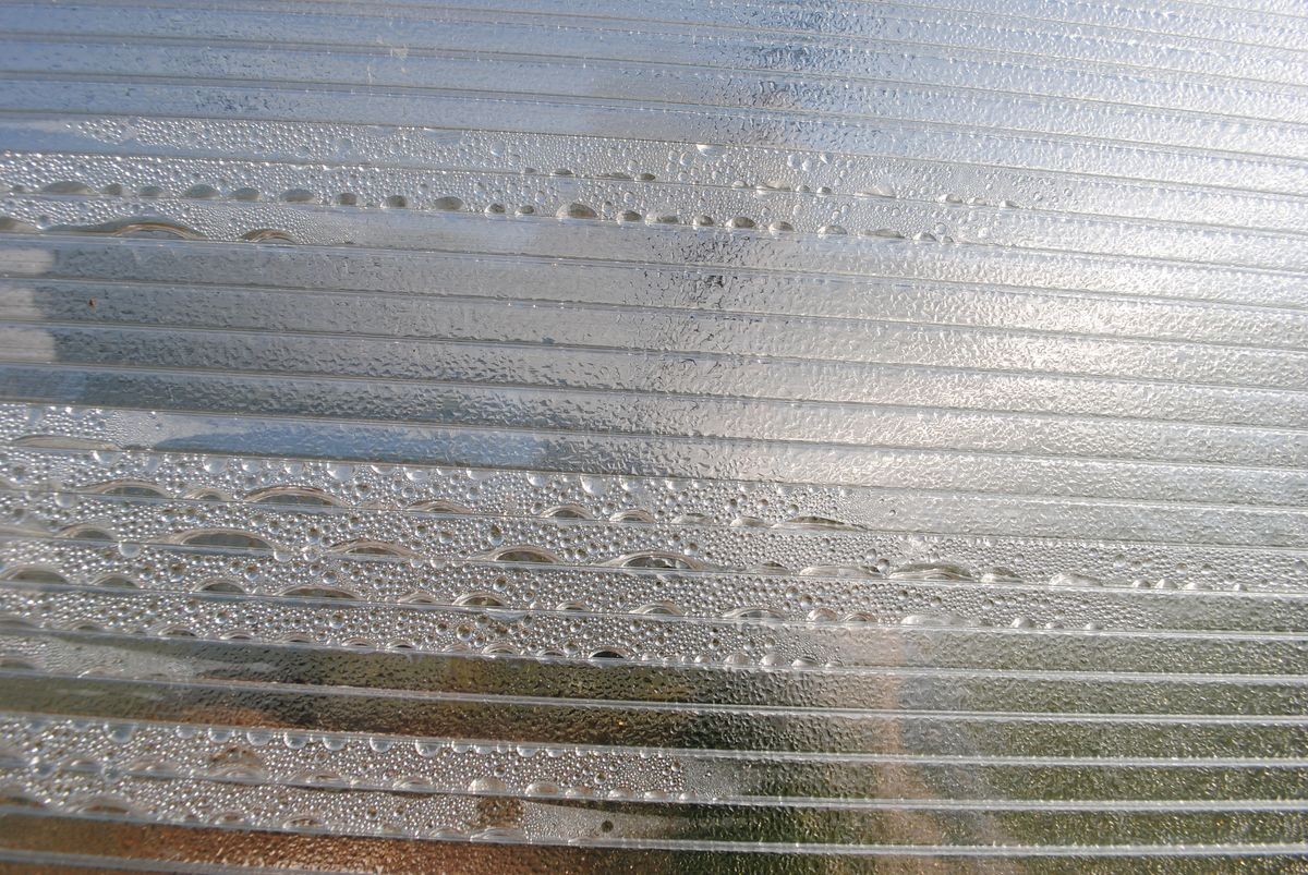 Polycarbonate corrugated sandwich panels with water inside